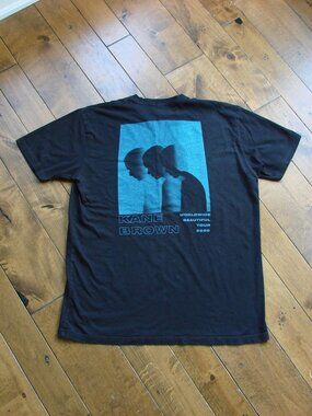 Kane Brown Concert Tour Tee Shirt Worldwide Beautiful 2020 Black Blue Large
